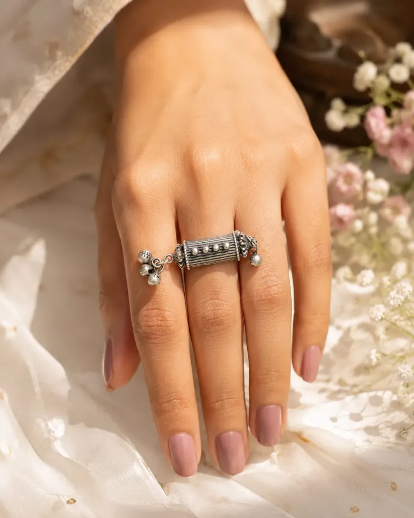 Filigree Cylinder Charm Ring — Jewels by Faces